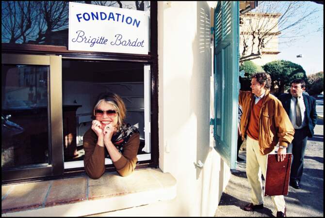 Ouverture de la Fondation Brigitte Bardot à Saint-Tropez, le 2 février 1993.