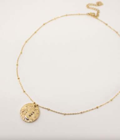 Un collier perlé signe astrologique, Bijoux Cailloux, 25€