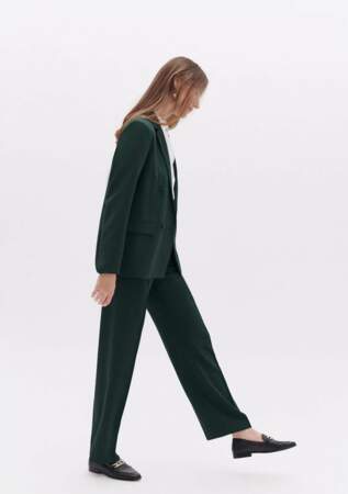 Tailleur pantalon tendance : le vert foncé