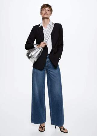 Le jean taille haute wideleg