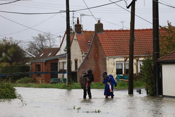 Inondations à le Doulac (Pas-de-Calais), au cœur du Marais Audomarois