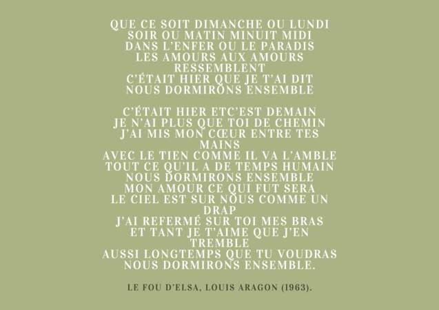 Le Fou d’Elsa, Louis Aragon (1963).