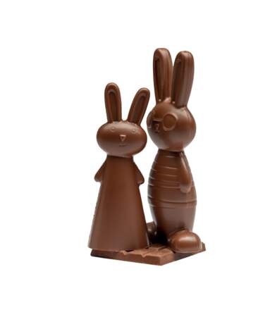 Couple de lapinous - Les Secrets du Chocolat