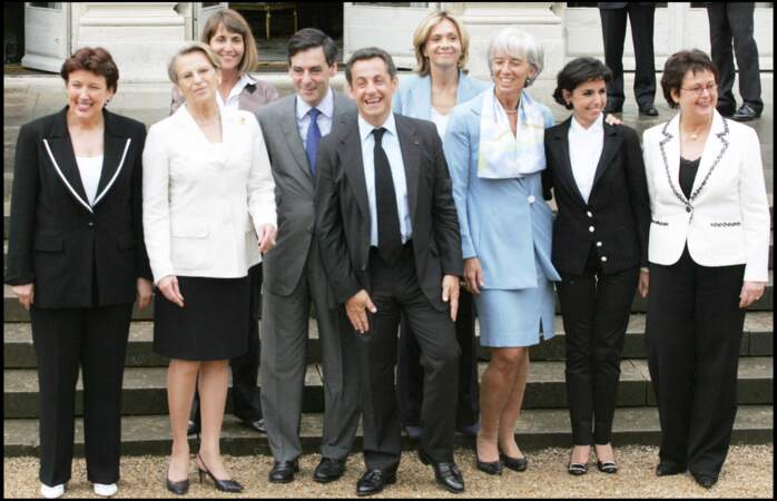 Roselyne Bachelot lors de la présentation des ministres du gouvernement de Nicolas Sarkozy, le 18 mai 2007