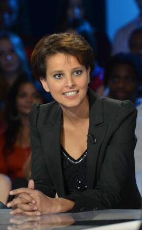 Najat Vallaud-Belkacem sur le plateau de l'émission "Vendredi sur un plateau", en hommage à Jean Amadou, le 27 octobre 2011.