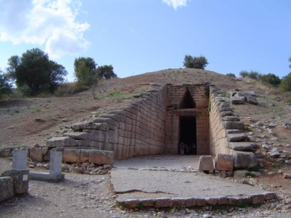 L'entrée du trésor d'Atrée à Mycènes