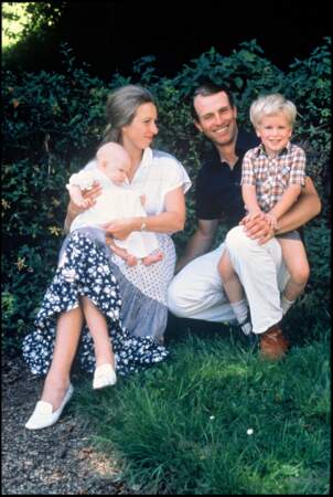 La princesse Anne et son ex-mari Mark Philips et leurs enfants Mark et Zara (1981)
