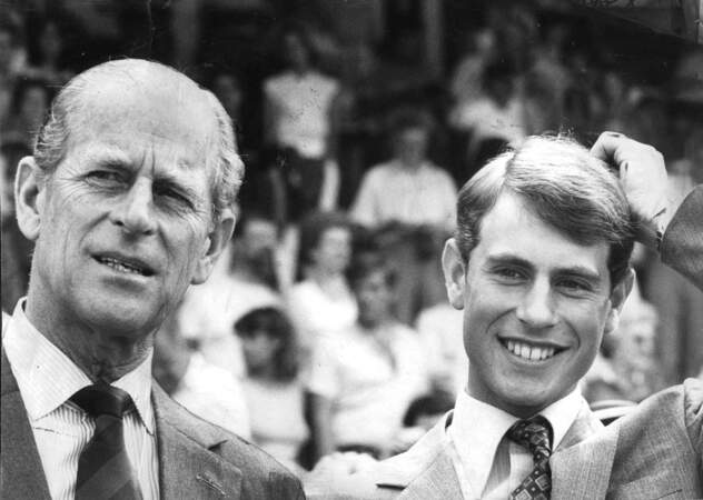 Le Duc d'Edinburgh avec le Prince Edward (1984)