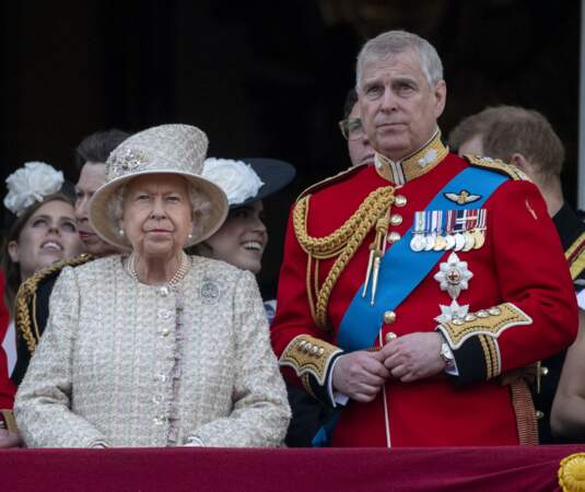 La reine Elizabeth II et son fils le prince Andrew (2019)