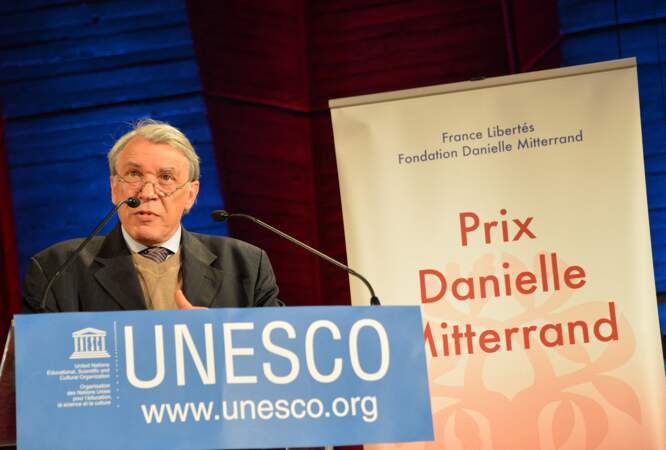 Gilbert Mitterrand à la remise du Prix Danielle Mitterrand 2014, au Palais de l'Unesco, à Paris, le 9 décembre 2014.
