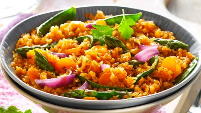 Risotto de konjac et carottes au curry
