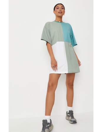 Robe tee-shirt : color block 