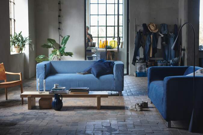 tendance industriel pour votre salon bleu - Ikea