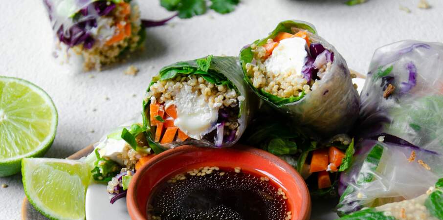 Rouleaux de printemps végétariens au quinoa