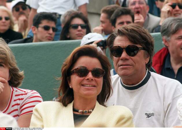 Bernard et Dominique Tapie à Roland Garros, en 1998. 