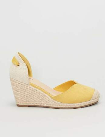 Sandales compensées : jaunes