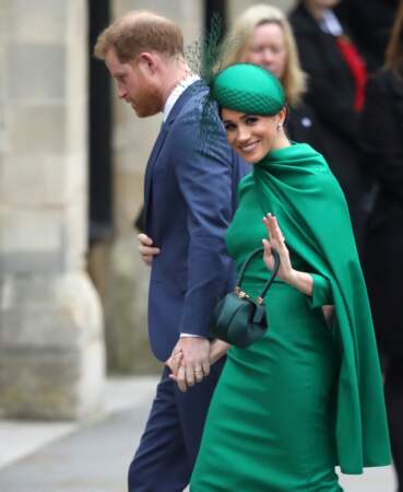 Le prince Harry et Meghan Markle lors de la cérémonie du Commonwealth, en l'abbaye de Westminster, à Londres, le 9 mars 2020. Le couple a annoncé son désir de prendre du recul avec la famille royale d'Angleterre.