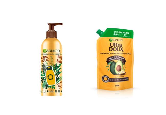 Le shampooing eco recharge Ultra Doux Garnier