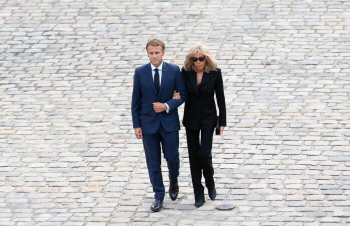 Emmanuel et Brigitte Macron aux Invalides
