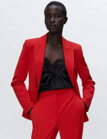 Zara : le veste blazer rouge