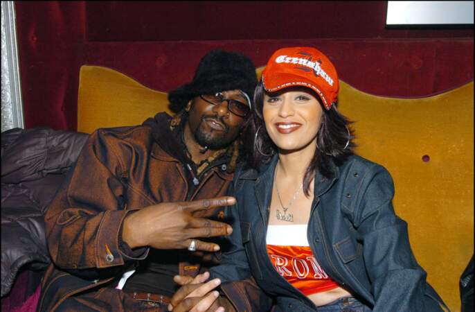 Lââm et son mari Robert Suber au VIP Room à Paris, le 25 février 2004.