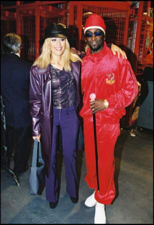 Lââm et son mari Robert Suber à la générale de la comédie musicale "Ali Baba", à Paris, le 28 septembre 2000.