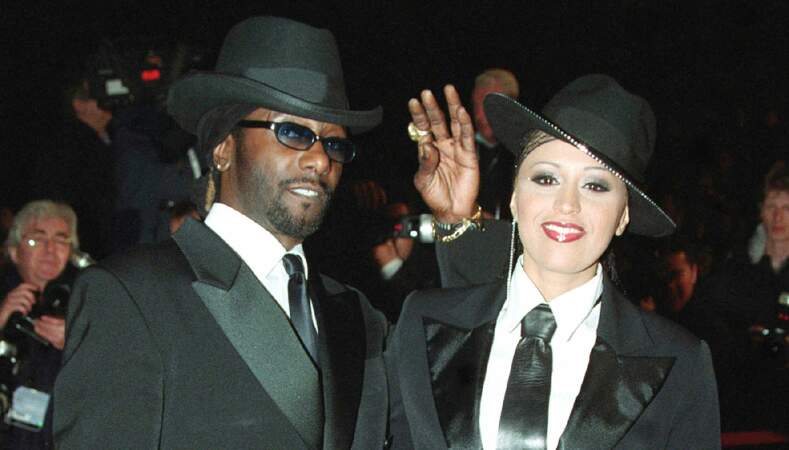 Lââm et son mari Robert Subert aux NRJ Music Awards, à Cannes, le 20 janvier 2002.