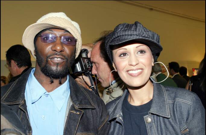 Lââm et son mari Robert Suber à la générale de la comédie musicale "Les demoiselles de Rochefort" au Palais des Congrès à Paris, le 3 octobre 2003.
