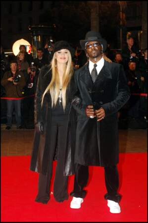 Lââm et son mari Robert Suber aux NRJ Music Awards, à Cannes, le 21 janvier 2006.