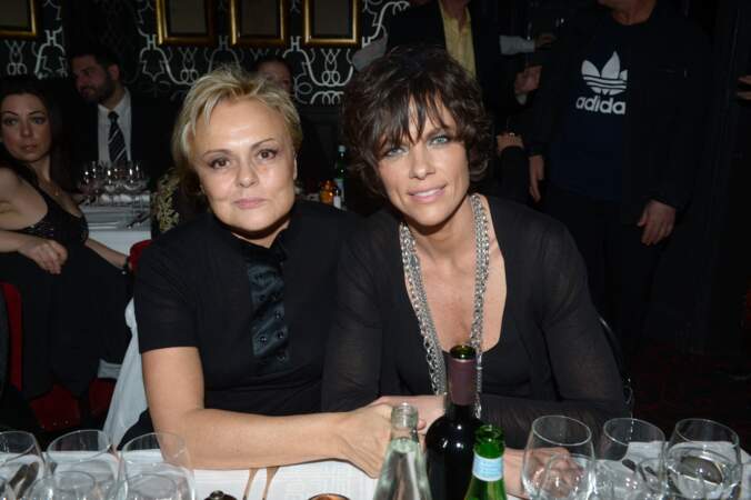 Muriel Robin et sa compagne Anne Le Nen chez Castel à Paris (2013)
