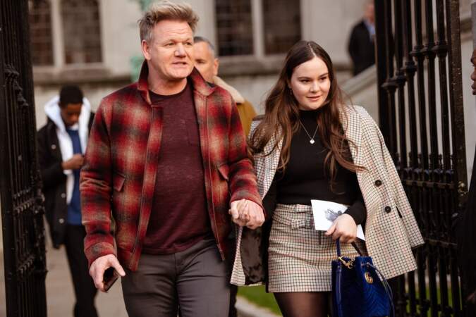Gordon Ramsay et sa fille Holly se rendent au défilé Kent & Curwen, à Londres, le 6 janvier 2019.