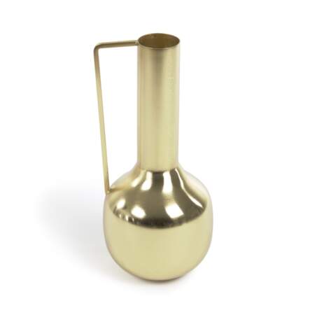 Vase avec poignée, en métal doré - Kave Home