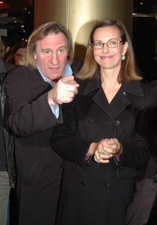 Gérard Depardieu et Carole Bouquet à Paris, en 2004. Après presque dix ans d'amour, le couple se sépare en 2005.