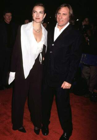 À la première du film "L'homme au masque de fer" de Randall Wallace, le 2 mars 1998, à New York. Gérard Depardieu y joue le rôle de Porthos.