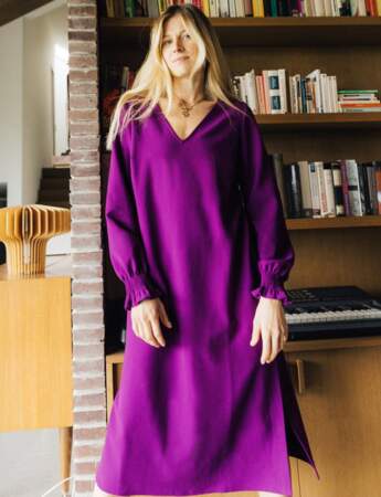 Robe longue : violette