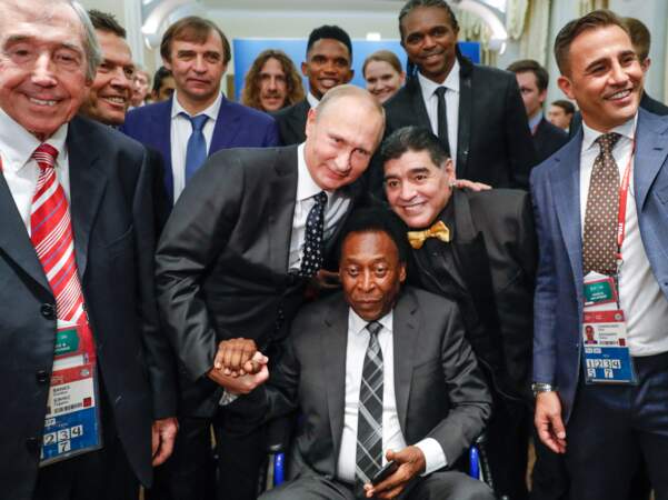 Vladimir Poutine, Pelé et Diego Maradona