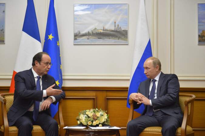 Vladimir Poutine et François Hollande
