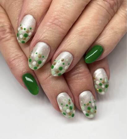 Un nail art vert