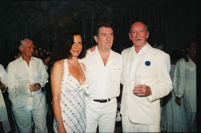 Eddy Mitchell et sa femme Muriel Bailleul, aux côtés d'Eddie Barclay : 1995