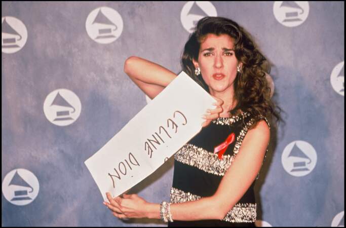 Céline Dion : 27 février 1992 à la soirée des Grammy Awards.