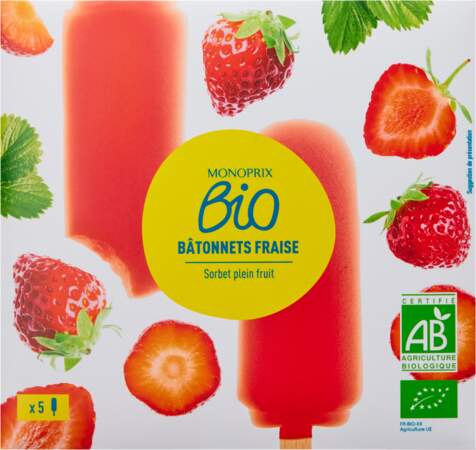 Bâtonnets à la fraises - Monoprix Bio