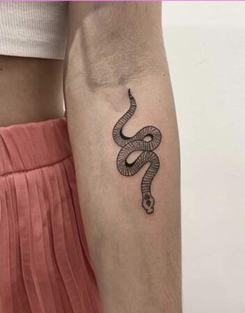 Serpent sur l'avant bras 