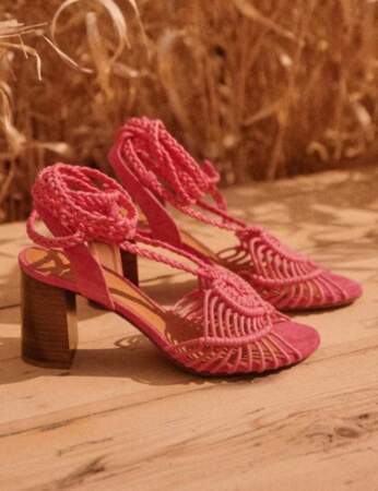 Sandales tendance : rose bonbon