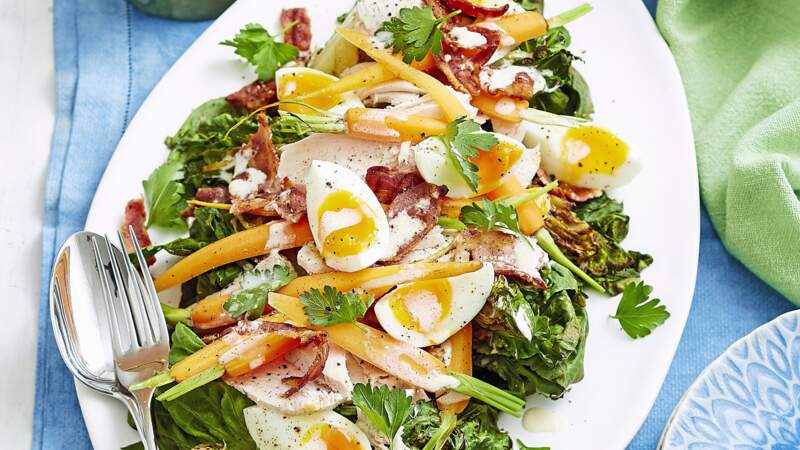 Salade au poulet et bacon