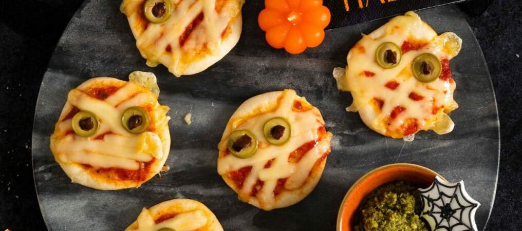 Mini pizzas effrayantes