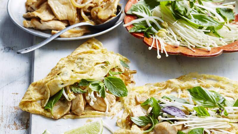 Omelette thaïe aux champignons