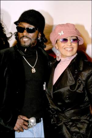 Lââm et son mari Robert Suber à la première du film "Bridget Jones, l'âge de raison", à Paris, le 3 novembre 2004.