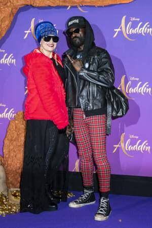 Lââm et son mari Robert Suber à l'avant-première du film "Aladdin", à Paris, le 8 mai 2019.