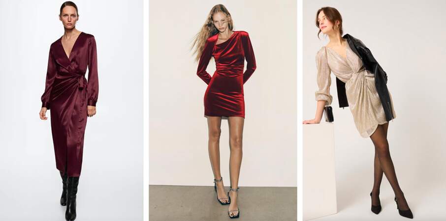 Cap sur les plus belles robes pour le Nouvel an chez Zara, Mango et Naf Naf 