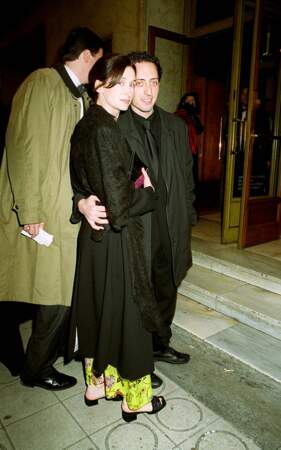 Anne Brochet et Gad Elmaleh à la 26e cérémonie des César en février 2001.